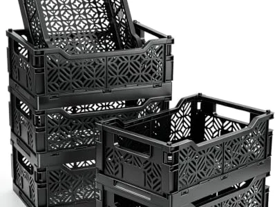 6-Pack AREYZIN Collapsible Plastic Storage Baskets $20.xx at Amazon