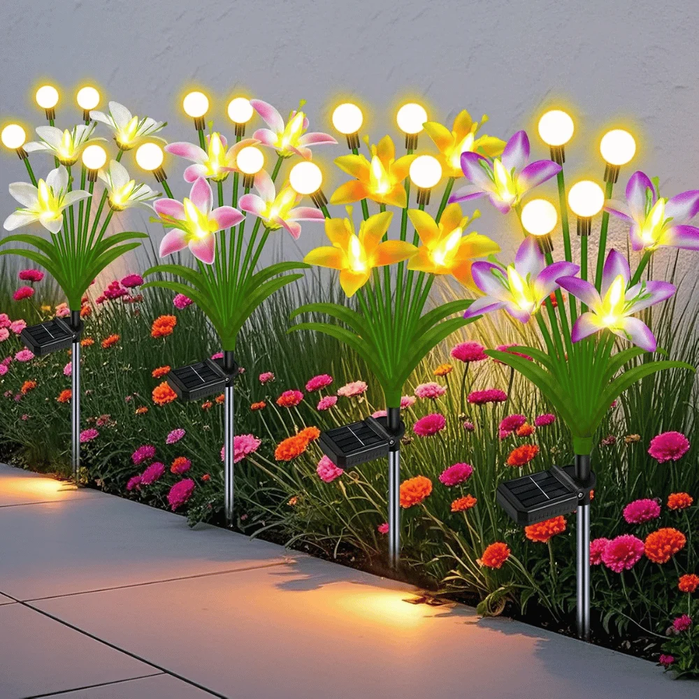 Solar Lily Flowers Firefly Lights Deal: Save $17.xx at Amazon