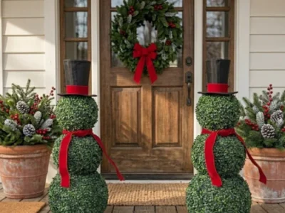 ONLY $49.94 Boxwood Snowman Topiary Christmas Decoration at Walmart