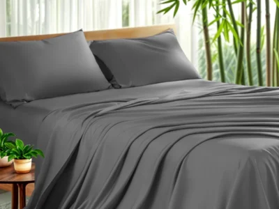 Walmart Home Pick: Sonoro Kate Breathable Bamboo Bed Sheet Set, 4-Piece Queen, Dark Gray