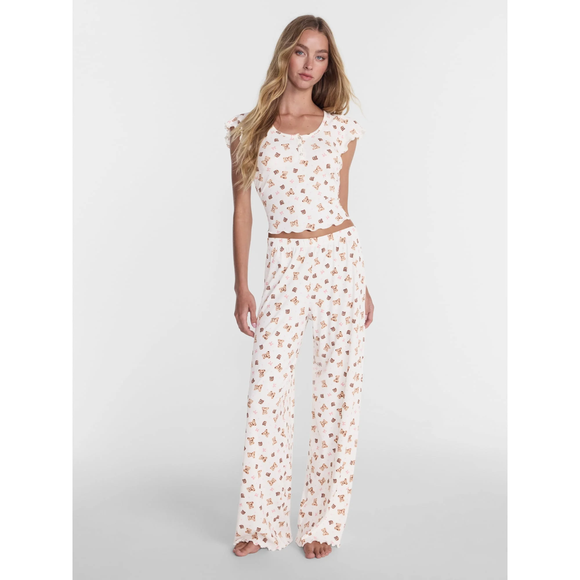 2-Pc No Boundaries Henley Top & Pants Sleep Set Only $9.65 at Walmart