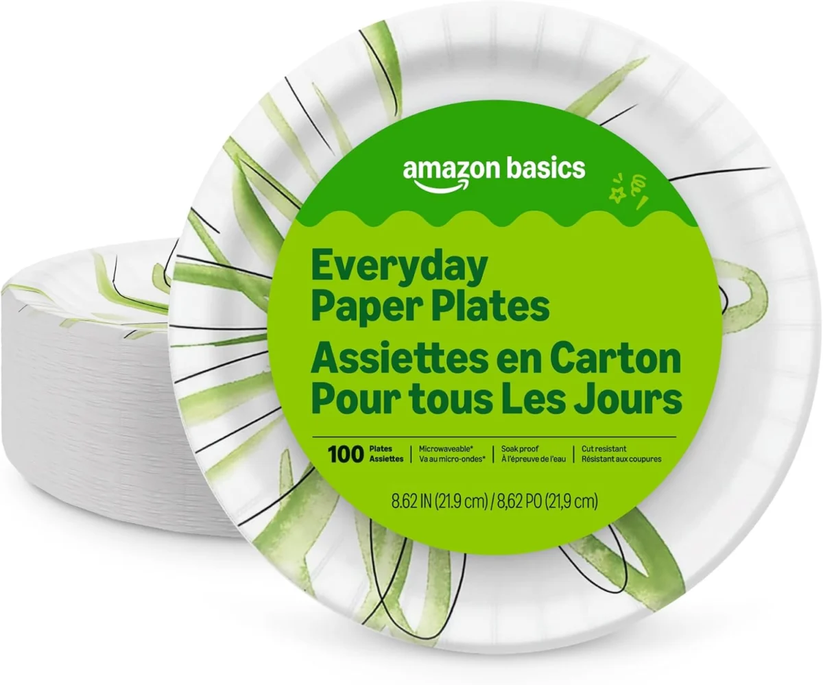 100 Count Disposable Paper Plates Deal