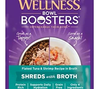 12 pack Wellness Bowl Boosters Tuna and Shrimp – Amazon $4.xx