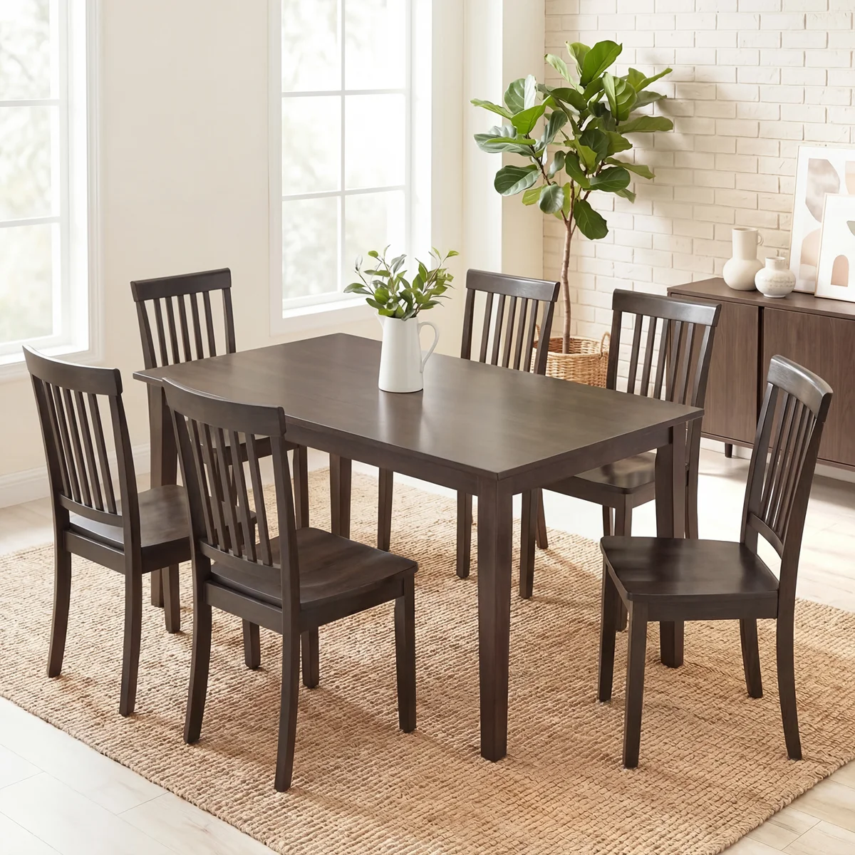 Slatted Back Dining Chair Set of 6 Deal: Save $786 at Wayfair