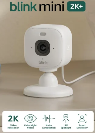 Blink Mini 2K+ Indoor Security Camera Deal: Save 58%