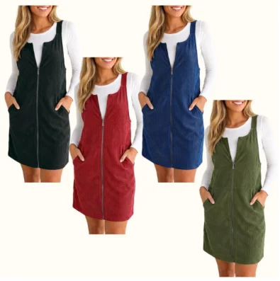 Corduroy Overall Mini Dress Deal: Stylish Look for $14.99