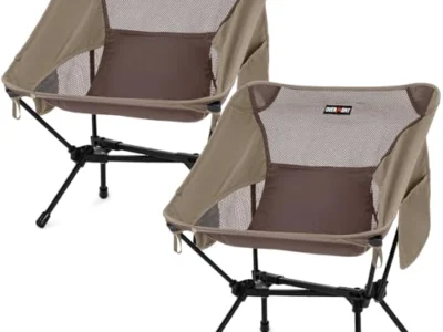 2-Pack Overmont Ultralight Folding Camping Chair w/ Carry Bag (Brown) $34.xx + Free Shipping w/ Prime or on $35.xx+