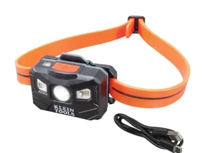 Klein Tools USB-C Rechargeable LED Headlamp w/ 3 Modes & 160° Pivoting Mount $32.xx