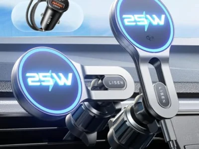 LISEN Qi2 25W MagSafe Car Vent Mount Charger $20.xx + Free Shipping w/ Prime or on $35.xx+