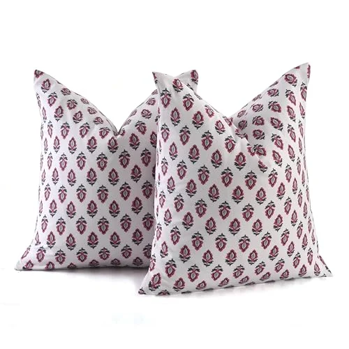 CPC White Maroon Throw Pillow Covers Only $9.xx (Reg. $19) at Amazon
