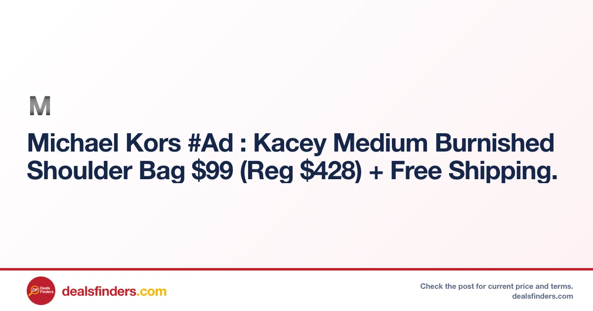 Kacey Medium Burnished Shoulder Only $99 (Reg. $428) at Michael Kors