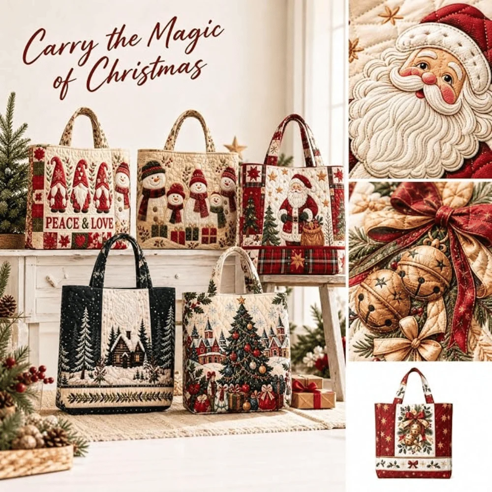 Quilted Christmas Tote Bag Deal: Save $11.xx at Amazon