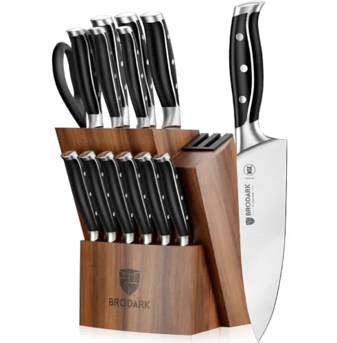BRODARK 15-Piece Kitchen Knife Set Only $58.xx (Reg. $140) at Amazon