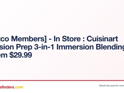 Cuisinart Precision Prep 3-in-1 Immersion Blender $29.99 at Costco