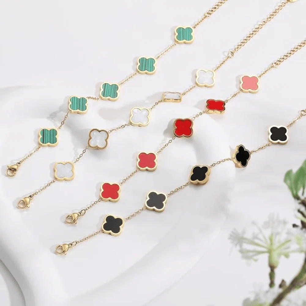 AIPPK 18K Gold Plated Clover Lucky Bracelet Deal: Save $7.xx at Amazon