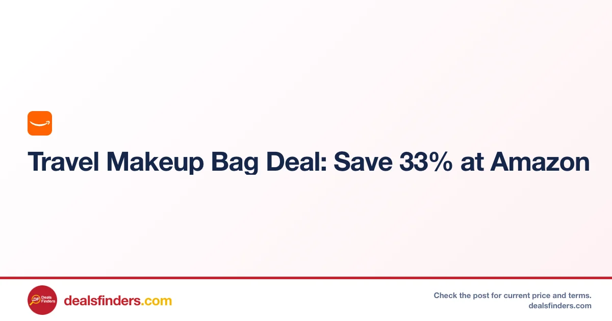 Travel Makeup Bag Deal: Save 33% at Amazon