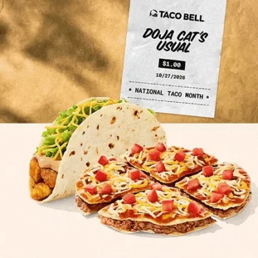 Doja Cat’s Usual $1 Mexican Pizza & Taco at Taco Bell
