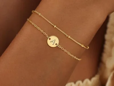 Dainty 18K Gold Plated Initial Bracelet Just $3.xx (Reg $10)