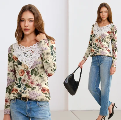 Lace Fall Tunic Tops Deal: Save 60% at $5.99