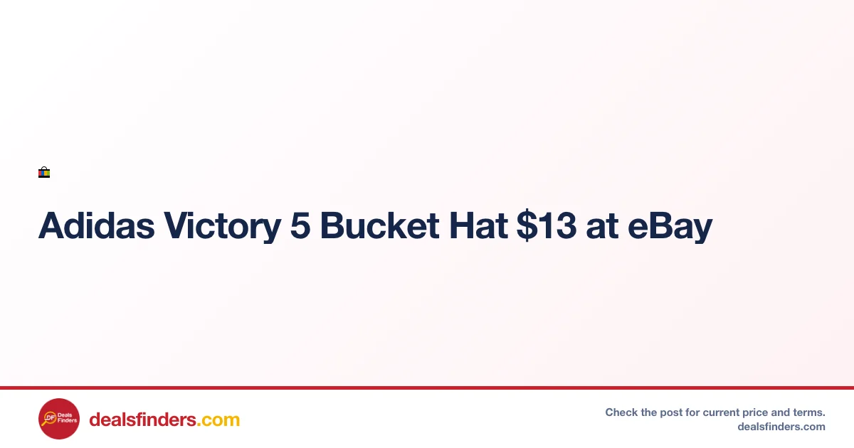 Adidas Victory 5 Bucket Hat Only $13 at eBay