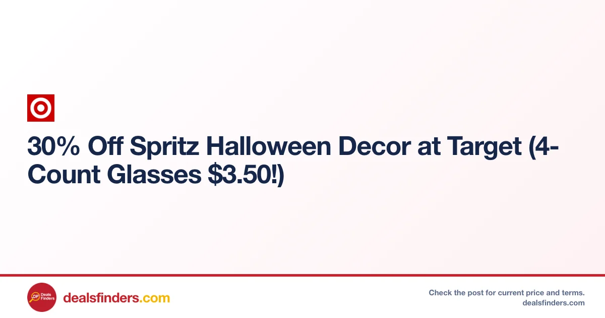 Spritz Halloween Decor 4-Count Glasses Only $3.50 at Target
