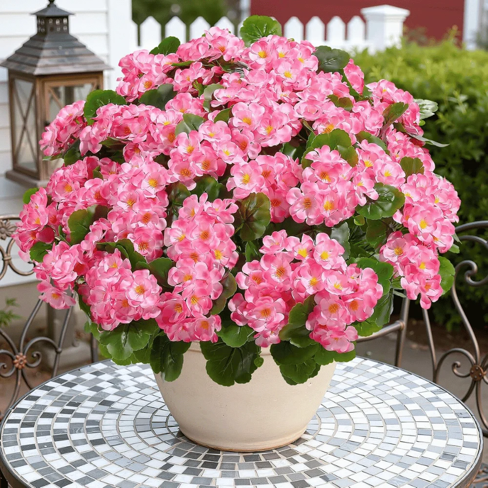 Alupssuc 16Pcs Artificial Geranium Flowers Deal: Save 70% at Amazon