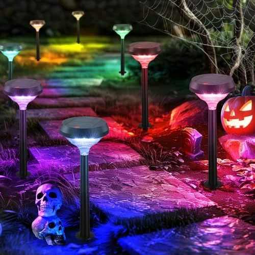 Linkind Color-Changing Solar LED Pathway Lights Only $15.xx at Amazon
