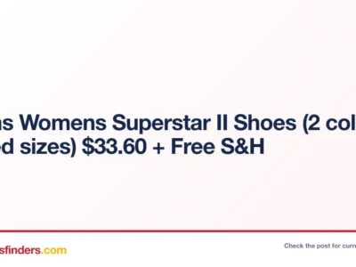 Adidas Womens Superstar II Shoes Only $33.60 at Simon