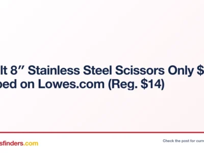 Kobalt 8″ Stainless Steel Scissors Only $7.98 (Reg. $14) at Lowe’s