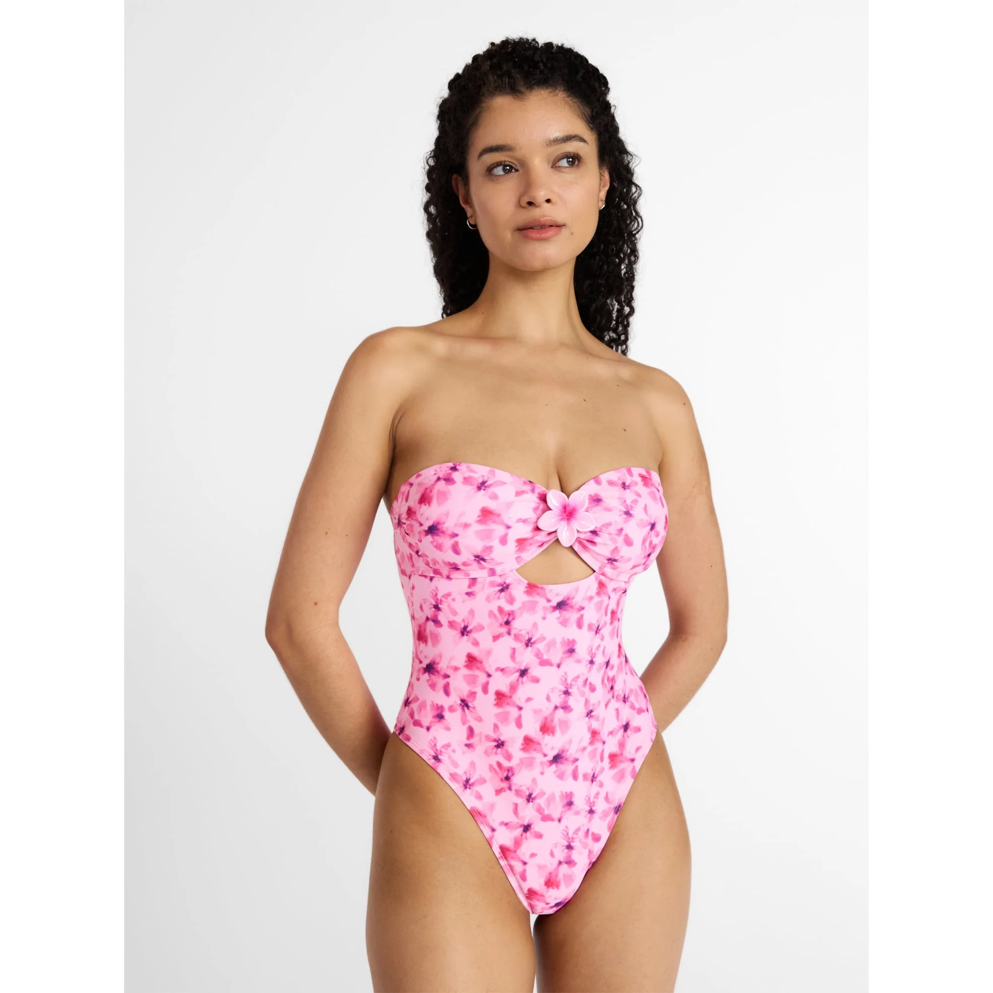 No Boundaries Women’s Floral Bandeau One-Piece Only $5.55 at Walmart
