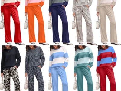 Ekouaer Women’s Striped Lounge Sets Deal: Save 65% at Amazon
