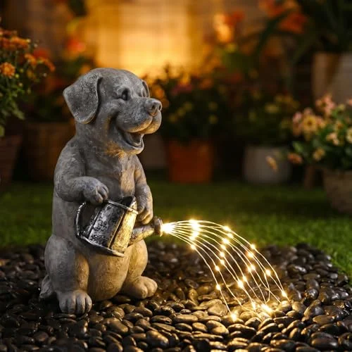 Lavezee Solar Garden Dog Statue Only $14.xx at Amazon