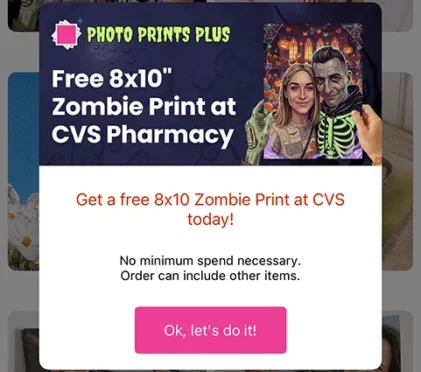 FREE 8×10 Zombie Print at CVS – No Cost Photo Deal