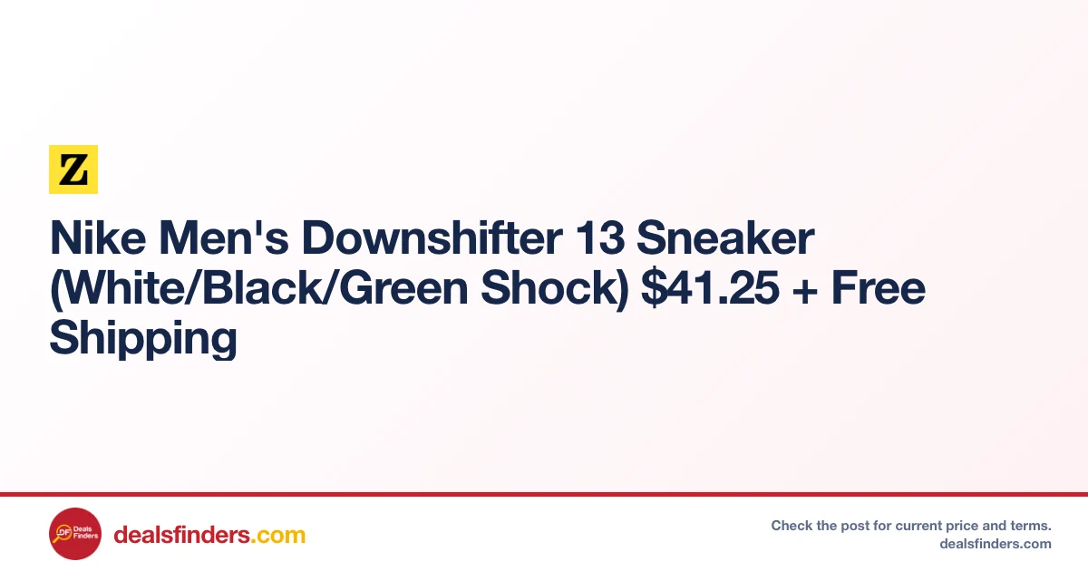 Nike Men’s Downshifter 13 Sneaker Only $41.25 at Zappos