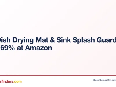 Fall Dish Drying Mat & Sink Splash Guard: Save 69% at Amazon