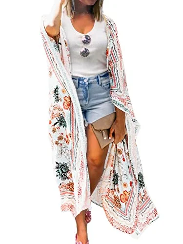 MayBuy Women’s Floral Kimono Beachwear Cover-Up Only $8.xx at Amazon