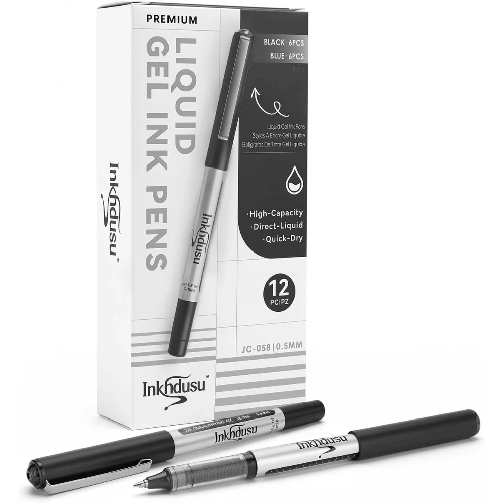 Liquid Ink Rollerball Pens 12 Pack Deal: Save 60% at Amazon