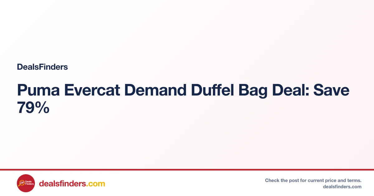 Puma Evercat Demand Duffel Bag Deal: Save 79%