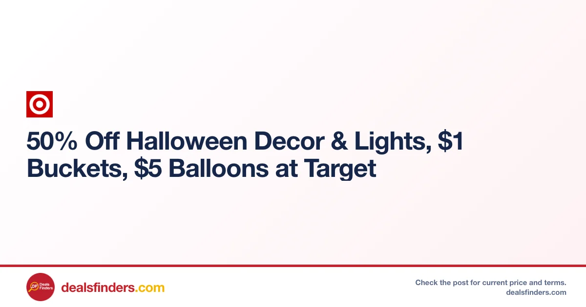 Halloween Decor & Lights 50% Off, $1 Buckets at Target