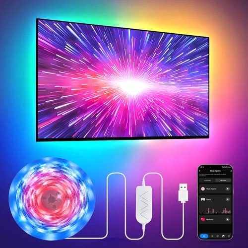 Paklighting 9.84′ RGBIC LED TV Backlight Strip Only $11.xx at Amazon