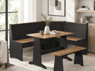 Merluxy Breakfast Nook Corner Dining Table Set Only $262 at Walmart