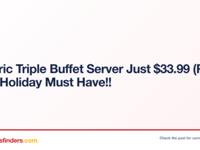 Electric Triple Buffet Server Only $33.99 (Reg. $70) at Kohl’s