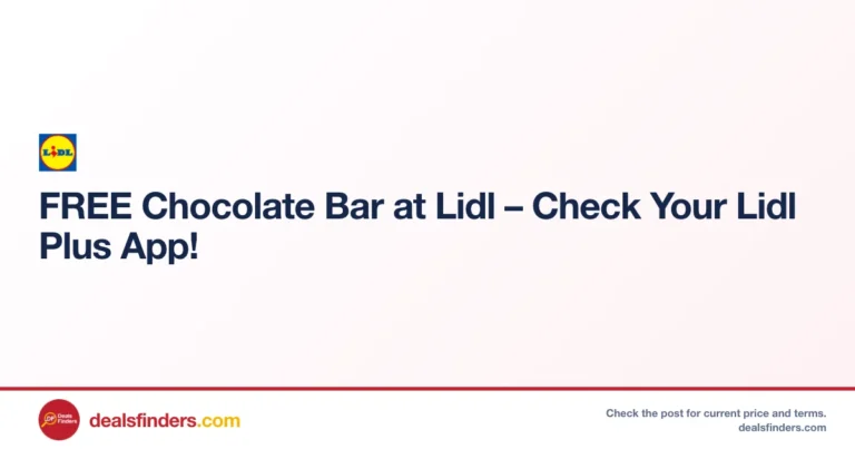 Free Chocolate Bar at Lidl – Check Your Lidl Plus App