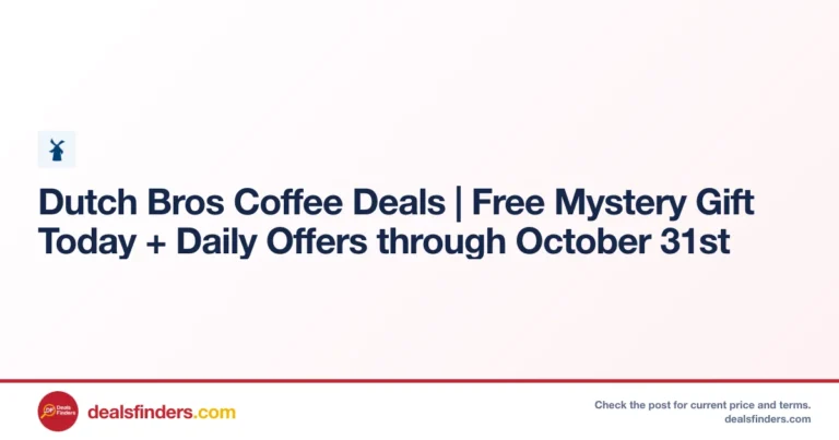 Dutch Bros Coffee Deals | Free Mystery Gift + Daily Offers