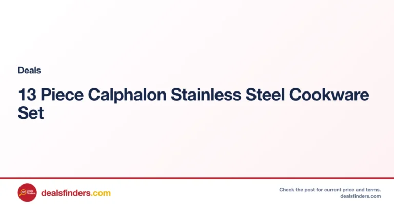 13 Piece Calphalon Stainless Steel Cookware Set
