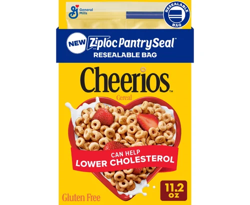 Cheerios Packaging with Built-In Ziploc Bags $4.97 at Walmart
