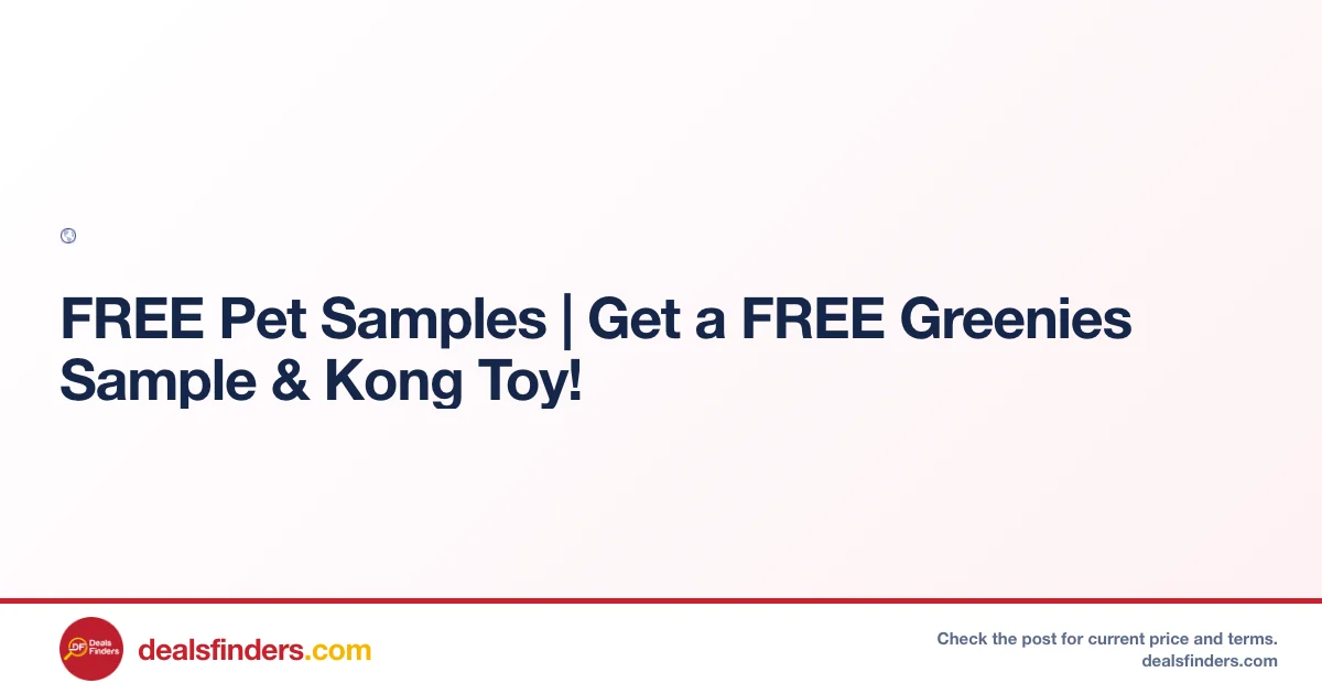 FREE Pet Samples: Greenies Sample & Kong Toy at Smpl