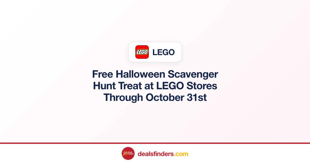 Free Halloween Scavenger Hunt Treat at LEGO Stores Through October