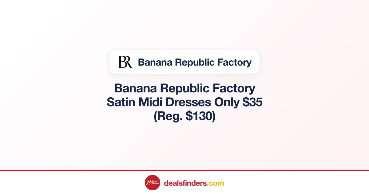 Banana Republic Factory Satin Midi Dresses Only $35 (Reg. $130)