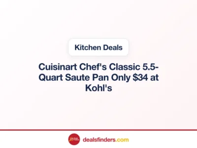 Cuisinart Chef’s Classic 5.5-Quart Saute Pan Only $34 at Kohl’s